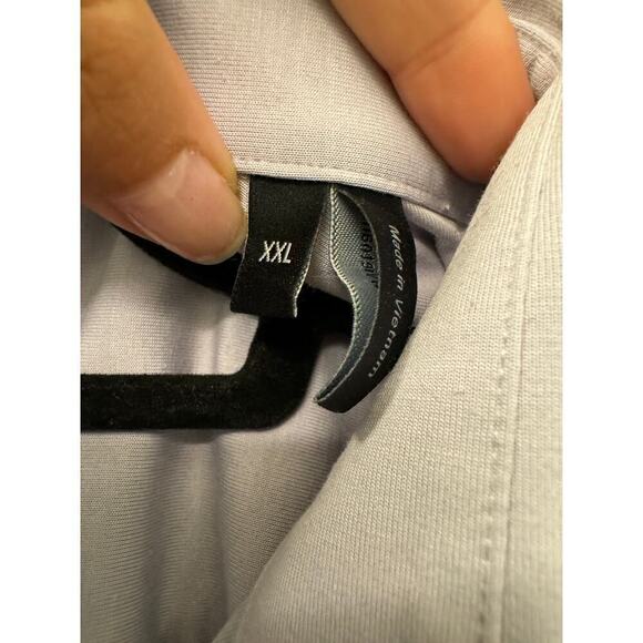 Theory Men's XXL Cotton Stretch Sylvain Shirt in Structure Knit Olympic color - Picture 7 of 8